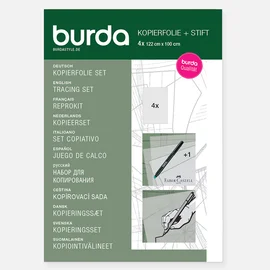 burda Kopierset Folie + Stift 122x100cm 4Blatt 