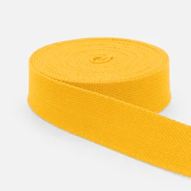 Gurtband Baumwollmix Soft 25mm Gelb B10