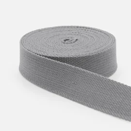 Gurtband Baumwollmix Soft 25mm Mausgrau B24