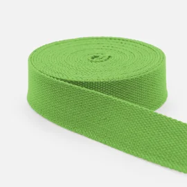 Gurtband Baumwollmix Soft 25mm Apfelgrün B44