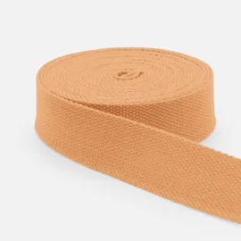 Gurtband Baumwollmix Soft 25mm Apricot D114