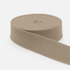 Gurtband Baumwollmix Soft 25mm Beige D371