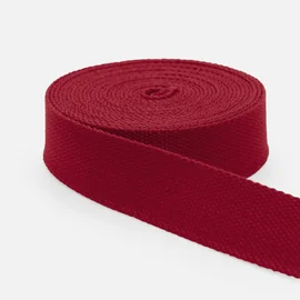 Gurtband Baumwollmix Soft 25mm Bordeaux D520