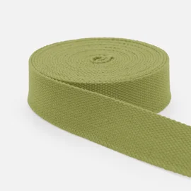  Gurtband Baumwollmix Soft 25mm Oliv D887