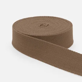 Gurtband Baumwollmix Soft 25mm Taupe D894
