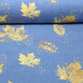 Jogging Glitzerpüppi Digital Herbstblätter jeansblau