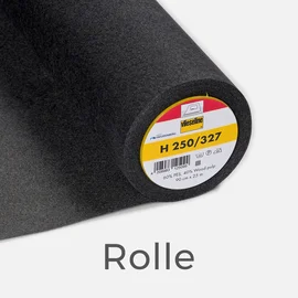 Vlieseline Bügeleinlage H250 Schwarz 90cm breit 25m Rolle