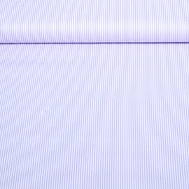  Baumwoll Popeline Ministreifen Flieder