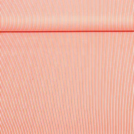  Baumwoll Popeline Ministreifen Orange