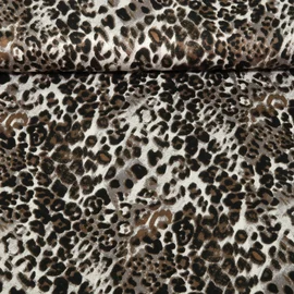  Viskose Satin Klassisches Leo Grau