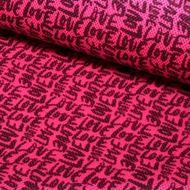 Air Mesh Bedruckt Love Neonpink