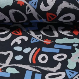 Alpenfleece Malerei Schwarz