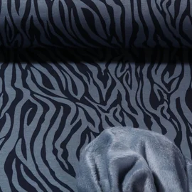 Alpenfleece Zebra Jeansblau