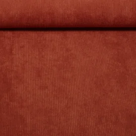 Babycord "Tessa" Stretch Uni  Ziegelrot