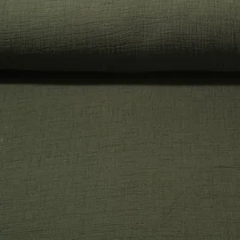 Bambus Musselin Dunkelgrün