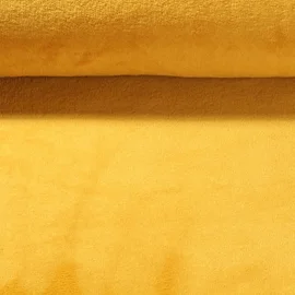 Bambusfleece Doubleface Uni Ockergelb