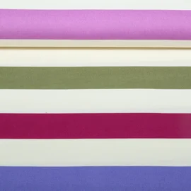 Baumwoll-Canvas Blockstreifen Multicolor Lila