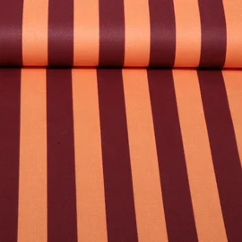 Baumwoll-Canvas Digitaldruck Streifen Orange Bordeaux