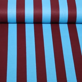 Baumwoll-Canvas Digitaldruck Streifen Türkis Bordeaux