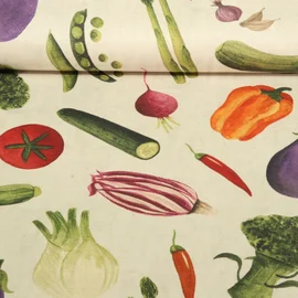 Baumwoll Canvas Gemüse Beige