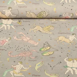 Baumwoll-Canvas Hugo & Hilda Sternzeichen Grau