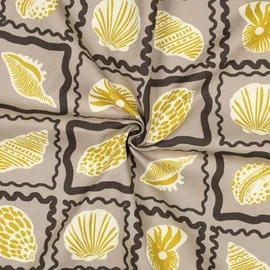 Baumwoll Canvas Muscheln Sand