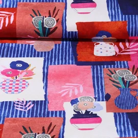 Canvas "Blumenvasen" Blau