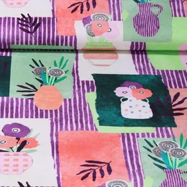 Canvas "Blumenvasen" Orange 