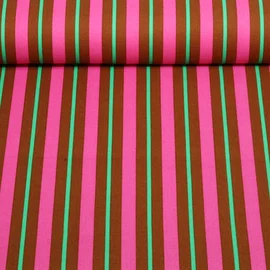 Baumwoll-Canvas Streifen Karamell Pink