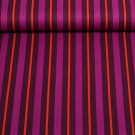 Baumwoll-Canvas Streifen Violett Beere