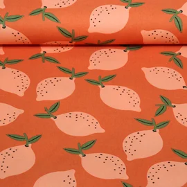 Baumwoll-Canvas Zitronen Orange