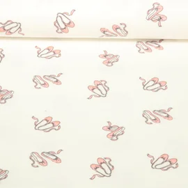 Baumwoll Flanell Digitaldruck Ballettschuhe Ecru