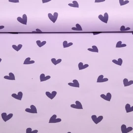 Baumwoll Flanell Herzen Flieder