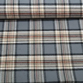 Baumwoll Flanell Karo Beige