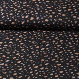 Baumwoll Musselin Leo Schwarz