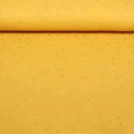 Baumwoll Musselin - Double Gauze Goldpunkte Gelb