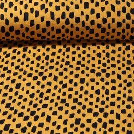 Baumwoll Musselin Große Striche Gelb