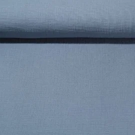 Baumwoll Musselin "Olivia" Blau