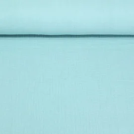 Baumwoll Musselin "Olivia" Himmelblau