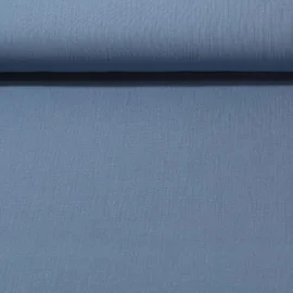 Baumwoll Musselin "Olivia" Jeansblau