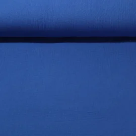 Baumwoll Musselin "Olivia" Königsblau