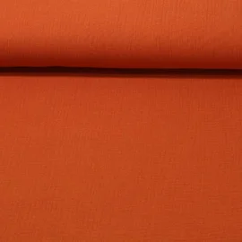 Baumwoll Musselin "Olivia" Rostrot
