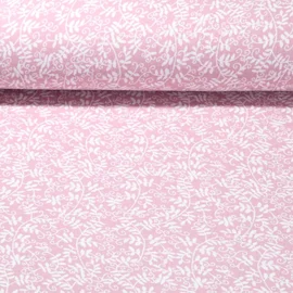 Baumwoll Musselin Ranken Rosa