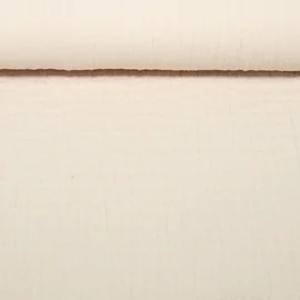 Baumwoll Musselin gesmokt Sand