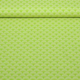 Baumwoll-Popeline Blätter Lime