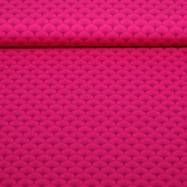 Baumwoll-Popeline Blätter Pink