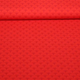Baumwoll-Popeline Blätter Rot