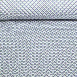 Baumwoll Popeline Kleine Blumen Lila