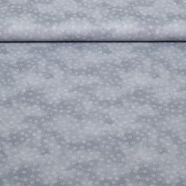 Baumwoll Popeline Kleine Kreise Hellgrau