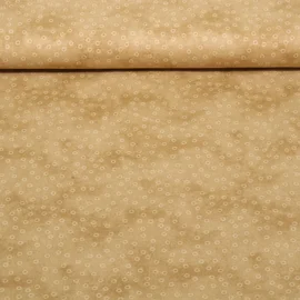Baumwoll Popeline Kleine Kreise Sand